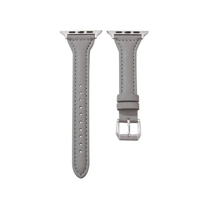 Slim leather strap for Apple Watch band 49mm series 7 8 9 41mm/45mm 38mm/42mm Wrist bracelet iWatch SE 6 5 4 3 40mm/44mm ultra-2